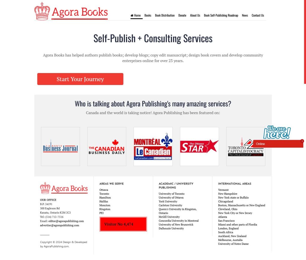 Agora Publishing home page